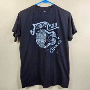 Johnny Cash Man In Black Short Sleeve Crew Neck Graphic Tee XL